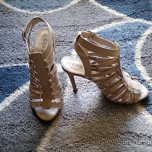 Guess nude strappy heels!